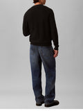 CK U COL Cardigan bottoni in cotone texturizzato nero
