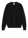 CK U COL Cardigan bottoni in cotone texturizzato nero