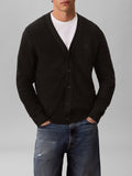 CK U COL Cardigan bottoni in cotone texturizzato nero