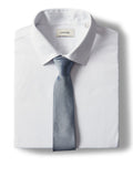CK U PRE Cravatta Veronica solid misto seta e lino blu