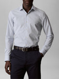 CK U PRE Camicia in popeline di cotone slim essential cielo