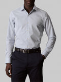 CK U PRE Camicia in popeline di cotone slim essential cielo