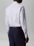 CK U PRE Camicia slim fit stretch in cotone operato no stiro celeste