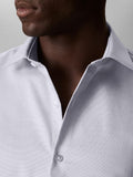 CK U PRE Camicia slim fit stretch in cotone operato no stiro celeste