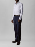 CK U PRE Camicia slim fit stretch in cotone operato no stiro celeste