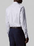 CK U PRE Camicia slim fit stretch in cotone operato no stiro celeste
