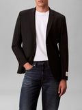 CK U PRE Giacca trop in misto lana slim con badge logo nero