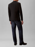 CK U PRE Giacca trop in misto lana slim con badge logo nero