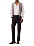 CK U PRE Pantaloni trop in misto lana slim INCHIOSTRO