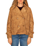 CLERY+R DS&C Giacca doppiopetto ecosuede beige