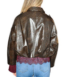 CLERY+R DS&C Giacca bomber in ecopelle CAFFE