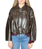 CLERY+R DS&C Giacca bomber in ecopelle CAFFE
