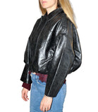 CLERY+R DS&C Giacca bomber in ecopelle nero