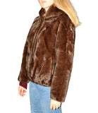 CLERY+R DS&C Giacca bomber in ecopelle MORO