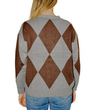 CLERY+R L-K Cardigana rombi grigio