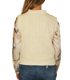 CLERY+R MT Gilet a trecce bianco