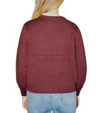 CLERY+R MT Maglioncino girocollo con bassotto BURGUNDI