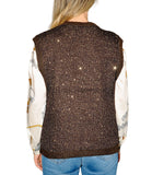 CLERY+R NTRFSHN Gilet in lurex CAFFE