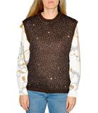 CLERY+R NTRFSHN Gilet in lurex CAFFE