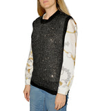 CLERY+R NTRFSHN Gilet in lurex nero