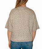 CLERY+R NTRFSHN Pullover con lurex mezza manica argento