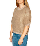 CLERY+R NTRFSHN Pullover con lurex mezza manica oro