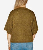CLERY+R NTRFSHN Pullover con lurex mezza manica verde