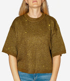 CLERY+R NTRFSHN Pullover con lurex mezza manica verde