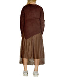 CLERY+R NTRFSHN Abito lungo in tulle e pullover irregolare MORO