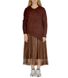 CLERY+R NTRFSHN Abito lungo in tulle e pullover irregolare MORO