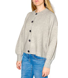 CLERY+R NTRFSHN Cardigan basic con bottoni grigio