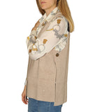 CLERY+R NTRFSHN Gilet in maglia aperto beige