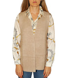 CLERY+R NTRFSHN Gilet in maglia aperto beige
