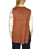 CLERY+R NTRFSHN Gilet in maglia aperto bruciato