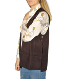 CLERY+R NTRFSHN Gilet in maglia aperto MORO