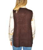 CLERY+R NTRFSHN Gilet in maglia aperto MORO