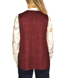 CLERY+R NTRFSHN Gilet in maglia aperto VINO