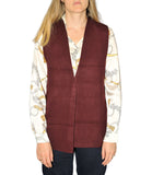 CLERY+R NTRFSHN Gilet in maglia aperto VINO
