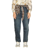 CLERY+R SHH-Q Jeans balloon con finta camicia staccabile DENIM