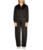 CLERY+R STLL-22 Tuta due pezzi basic a palazzo nero
