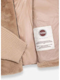 COLMAR OR. D Gubbino cappuccio teddy con maniche a coste cammello