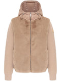 COLMAR OR. D Gubbino cappuccio teddy con maniche a coste cammello