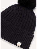 COLMAR ORIGINALS Cappello zuccotto a coste con pon pon nero