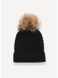 COLMAR ORIGINALS Cappello zuccotto a coste con pon pon nero