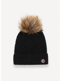 COLMAR ORIGINALS Cappello zuccotto a coste con pon pon nero