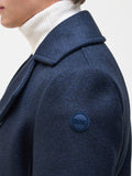COLMAR OR. U Cappotto caban doppiopetto in panno di lana blu