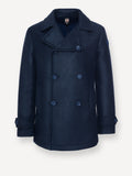 COLMAR OR. U Cappotto caban doppiopetto in panno di lana blu