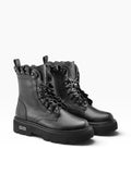 CULT D Stivaletto slash in pelle nero