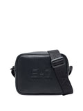 EA7 D Tracollina messenger bag logo in rilievo nero