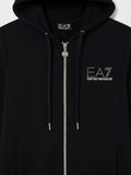 EA7 D Tuta felpa e pantalone NERO/ARGENTO